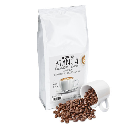 Kawa Aromatto Bianca ziarnista palona rzemieślnicza Arabica 1kg