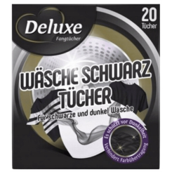 Deluxe - Chusteczki do prania przywracające czerń 20szt