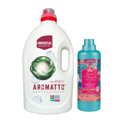 Aromatto Żel do prania Uniwersalny 4L + Tesori d'Oriente płyn do płukanie ayurveda