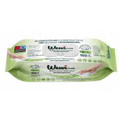 WEWI Ściereczki nawilżane z dodatkiem białego mydła opakowanie 100 szt.