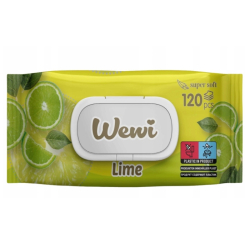 Wewi Chusteczki Nawilżane Lime 120 szt. – odświeżający zapach limonki